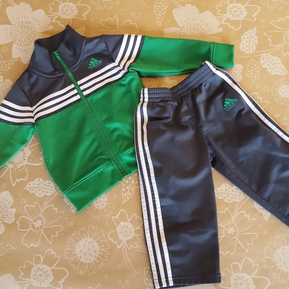 toddler green adidas tracksuit